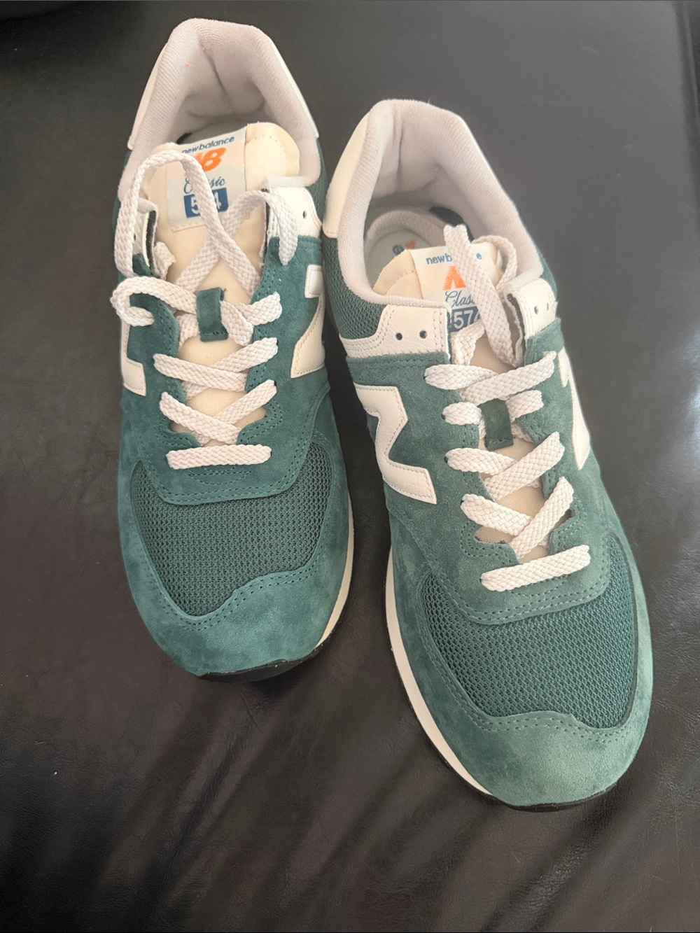 New Balance 574 Classics Box Label - Green White